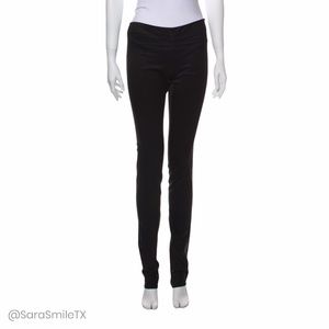GUCCI Authentic Black Pleated Front Straight Leg Skinny Wool Pants